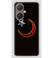 Vivo Y27 Kılıf Desenli Silikon Platinium Series Ay Yıldız 1884