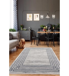 Breda Modern Salon ve Oturma Odası Halısı - Mavi