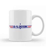 UD 4L Cheyenne Topgun Logo Aliens Kupa Bardak Porselen