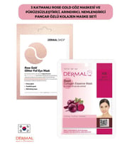 3 Katmanlı Rose Gold Göz Maskesi ve Pürüzsüzleştirici, Arındırıcı, Nemlendirici Pancar Özlü Kolajen Maske Seti