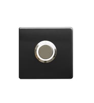 LOCKWAY Z-201SB Siyah Paslanmaz Tek Kontak Zil Butonu Beyaz Led
