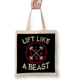 Lift Like a Beast Weightlifting Powerlifting Gym Bez Çanta Uzun Saplı