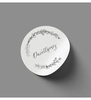 43 cici süsler organizasyon Davetlisiniz Sticker Etiketi 24 adet 4x4 cm