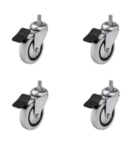 4 Adet Hts Döner 3/8 Vidalı Frenli Mobilya Tekeri Çap : 74 mm Kod : 354