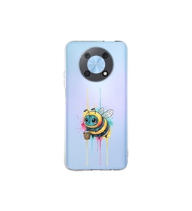 Huawei Nova Y90 ile uyumlu Splash arı tasarımlı şeffaf silikon kılıf