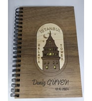 Galata Kulesi, İsme Özel Ajanda, İsimli Ahşap Kapaklı Defter