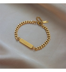 Happy Everyday Zincir Gold Çelik Bileklik