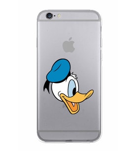 Apple iPhone 6S Plus Uyumlu Kamera Korumalı Tıpalı Kapak Donald Duck TasarımlıŞeffaf Kılıf