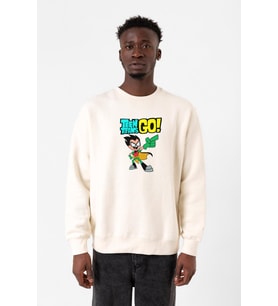 Teen Titans Go Robin Ekru Erkek 2ip Sweatshirt