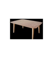 Orta Sehpa 18523 RETRO Model Ahşap Kayın Ayak MDF HAM Soft çizgi Tabla El Yapım (Krem)