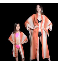 PAREDORA Terracota Krem  Anne Kız Kimono Pareo