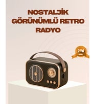 Retro Bluetooth Radyo – Nostaljik Tasarım, TF Kart ve USB Destekli