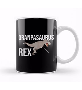 Funny Grandpasaurus Rex T Rex Grandpa Dinosaur Kupa Bardak Porselen