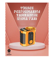 Mey İthalat® Sessiz Turbo Fan – Kamp, Spor, Ofis İçin Taşınabilir Mini Soğutucu