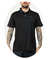 Nike EF-4481 Erkek Battal Polyester Mesh Polo Yaka T-Shirt (Siyah)
