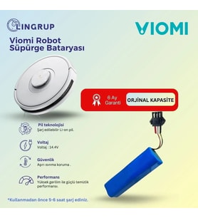 Viomi V2 Pro Robot Süpürge Uyumlu Batarya 3500 mAh -