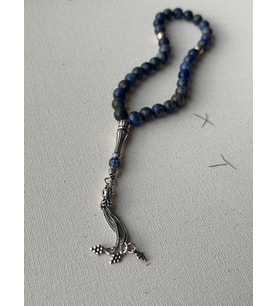925 ayar gümüş lapis lazuli tesbih