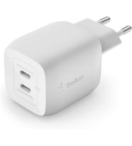 Belkin 45 W USB-C şarj cihazı, 2 bağlantı noktalı, Power Delivery 3.0 ve GaN teknolojisi ile iPhone 14/14 Plus, 13, Pro, Pro Max, mini, iPad Pro 12.9, 11, MacBook, Galaxy S22, Tab vb. için hızlı şarj Outlet