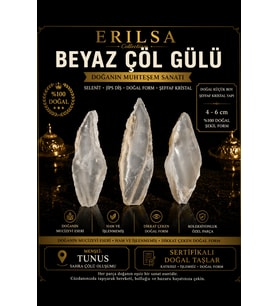 Sertifikalı Beyaz Çöl Gülü Selenit Taşı Kütle - 4-6 cm Şeffaf Kristal Doğal Ham Koleksiyonluk