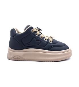 Guja 25k421 Kadın Emoji Süs Detaylı Kalın Taban Sneaker Ayakkabı (Siyah)