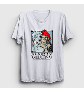 Presmono Unisex Beyaz Medusa Alice In Chains T-Shirt 7756tt
