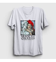 Presmono Unisex Beyaz Medusa Alice In Chains T-Shirt 7756tt