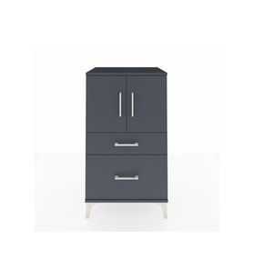 Hyperion Komodin 2 Raflı 2 Çekmeceli 2 Kapaklı 60x44x106 Antrasit-Antrasit
