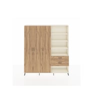 Arges Gardrop 16 Raflı 2 Çekmeceli 3 Kapaklı 220x30x243 Aytaşı-Çam
