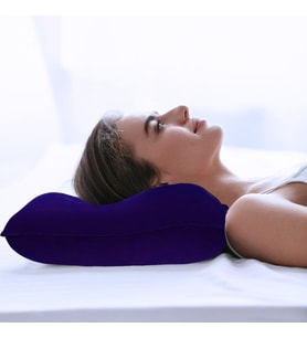 Şişme Kamp ve Yolculuk Yastığı - Ergonomik - Kadife Yüzey