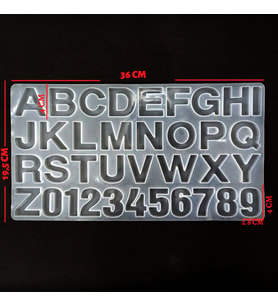 EPOKSİ REÇİNE SİLİKON KALIP İTHAL BÜYÜK ALFABE SİLİKON KALIP HB60215 - 0004 (Beyaz)
