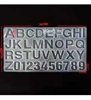 EPOKSİ REÇİNE SİLİKON KALIP İTHAL BÜYÜK ALFABE SİLİKON KALIP HB60215 - 0004 (Beyaz)