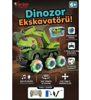 Oyuncak Uzaktan Kumandalı Işıklı Müzikli Şarjlı 360 Derece Dönen Dinozor İş Makineleri