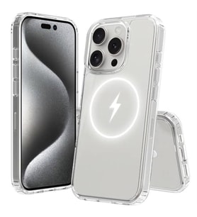 Coverzone iPhone 16 Pro ile uyumlu K?l?f Wireless ?arj �zellikli MagSafe ile uyumlu Nitro Anti Shock Transparan K�?eler Airbag Korumal? K?l?f