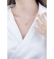 K Harfli Gold Zincir Kolye