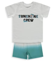 Civil Baby Sunshine Crew Baskılı 6-18 Ay Takım - Beyaz