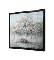 Tablosan Modern Tek Ağaç Çerçeveli Cam Tablo