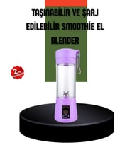 Taşınabilir USB Şarjlı Mini Smoothie Blender 380ml Çelik Bıçaklı Portatif