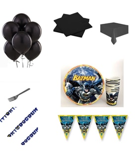 8 Kişilik  Batman Doğum Günü Parti Malzemeleri-