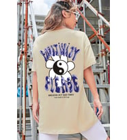 Unisex Positivity Tasarım T-shirt (Bej)