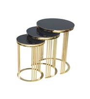 Brc 17882 C Zigon Düz Siyah Temper Cam Metal gold renk Kaplama Kutu sevk El Yapım