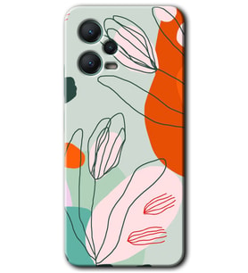 Redmi Note 12 5G Kılıf HD Desen Baskılı Kılıf - Vektör Çiçekler