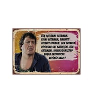 Üzeyir Abi Retro Ahşap Poster