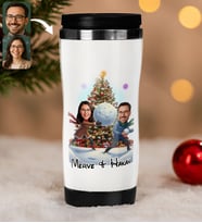 BK Gift Kişiye Özel Sevgili Yılbaşı Karikatürlü Çelik Termos Bardak - 6, Yılbaşı Hediyesi, Yeni Yıl Hediyesi