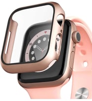 Apple Watch Series 9 41mm Kılıf Matte Premium Slim WatchBand Rose Gold [Watch Series 9 41mm ile Uyumlu Kordon - Rose Gold]