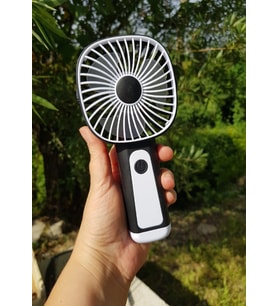 Mini Fan USB Şarjlı Mini El Fanı Taşınabilir Vantilatör 3 Kademeli Sessiz Fan Telefon Tutuculu Siyah