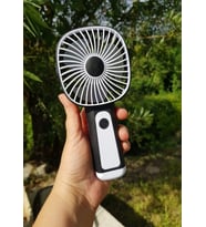 Mini Fan USB Şarjlı Mini El Fanı Taşınabilir Vantilatör 3 Kademeli Sessiz Fan Telefon Tutuculu Siyah