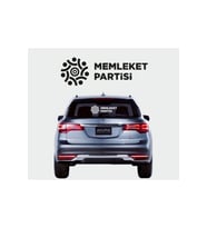 Memleket Partisi Logo Oto Sticker Siyah 33*10 Cm