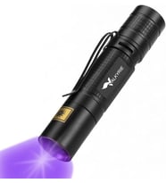 Valkyrie 365nm UV El Feneri Profesyonel Güçlü Işık Evcil Hayvan İdrar Tespiti, Para Kontrol, Akrep  Mini UV Fener (Siyah)