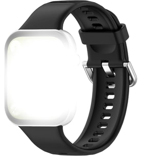 Huawei Watch Fit 3 ile uyumlu Saat Kayışı Ent Kaliteli Huawei Watch Fit 3 ile uyumlu Spor Saat Kontrast Renkli Lagniappe Silikon Kordon (Siyah)