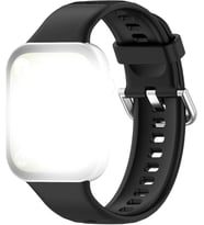 Huawei Watch Fit 3 ile uyumlu Saat Kayışı Ent Kaliteli Huawei Watch Fit 3 ile uyumlu Spor Saat Kontrast Renkli Lagniappe Silikon Kordon (Siyah)